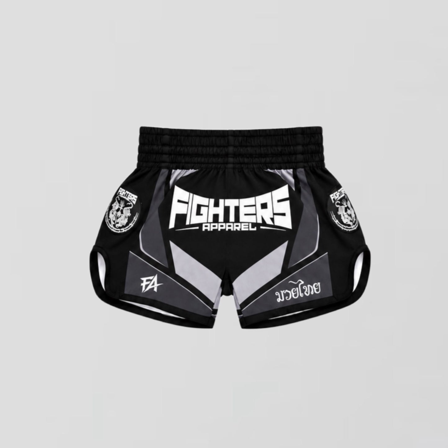 FA - "APEX" Muay Thai Shorts (BLACK/GREY)