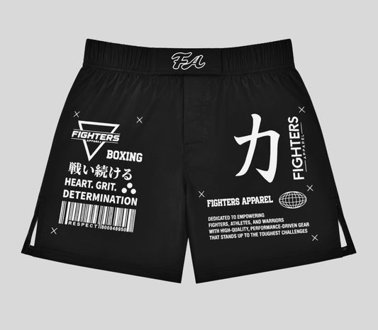 FA -"HYBRID" Muay Thai/Kickboxing Shorts (BLACK)