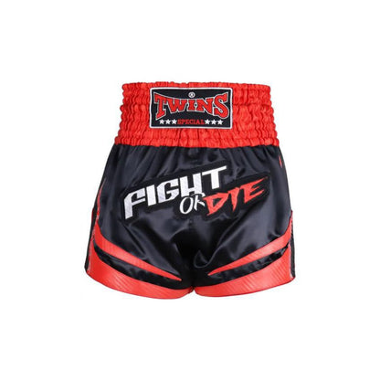 Twins Special Muaythai Shorts FOD, Black/Red