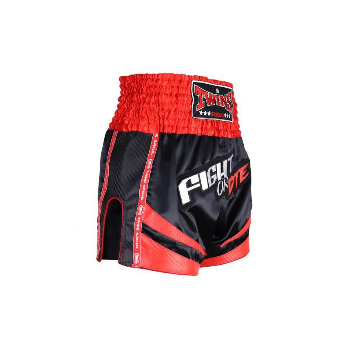 Twins Special Muaythai Shorts FOD, Black/Red